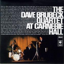 The Dave Brubeck Quartet At Carnegie Hall Виниловая пластинка The Dave Brubeck Quartet At Carnegie Hall Виниловая пластинка