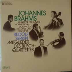 BRAHMS Quartette Für Klavier, Violine, Viola, Violoncello Nr. 1 Op. 25 Und Nr. 2, Op. 26 Виниловая пластинка 