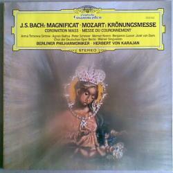 BACH   MOZART   HERBERT VON KARAJAN J.S Bach: Magnificat / Mozart: Krönungsmesse - Coronation Mass . Messe Du Couronnement Виниловая пластинка 