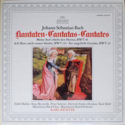 BACH KARL RICHTER Kantaten (Meine Seel Erhebt Den Herren, BWV 10 • Ach Herr, Mich Armen Sünder, BWV 135 • Ein Ungefärbt Gemüte, BWV 24) Виниловая пластинка BACH KARL RICHTER Kantaten (Meine Seel Erhebt Den Herren, BWV 10 • Ach Herr, Mich Armen Sünder, BWV 135 • Ein Ungefärbt Gemüte, BWV 24) Виниловая пластинка
