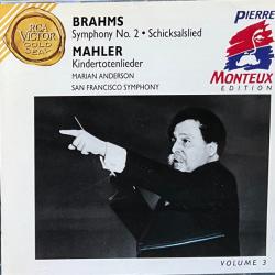 Brahms, Mahler, Pierre Monteux Symphony No. 2 / Schicksalslied / Kindertotenlieder Фирменный CD Brahms, Mahler, Pierre Monteux Symphony No. 2 / Schicksalslied / Kindertotenlieder Фирменный CD