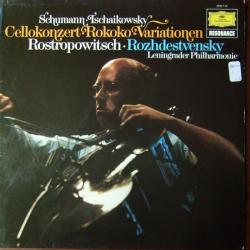 SCHUMANN TSCHAIKOWSKY ROSTROPOWITSCH ROZHDESTVENSKY Cellokonzert · Rokoko-Variationen Виниловая пластинка SCHUMANN TSCHAIKOWSKY ROSTROPOWITSCH ROZHDESTVENSKY Cellokonzert · Rokoko-Variationen Виниловая пластинка