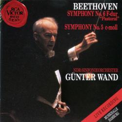 Beethoven - Günter Wand Symphony No. 6 F-dur "Pastoral" Symphony No. 5 C-moll Фирменный CD 